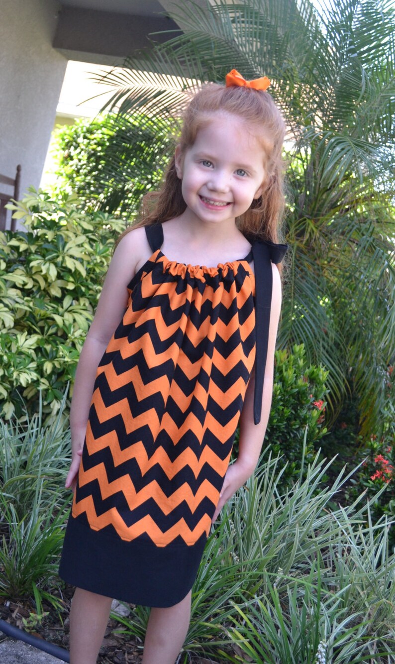 Halloween Dress Pillowcase Dress Orange and Black Etsy