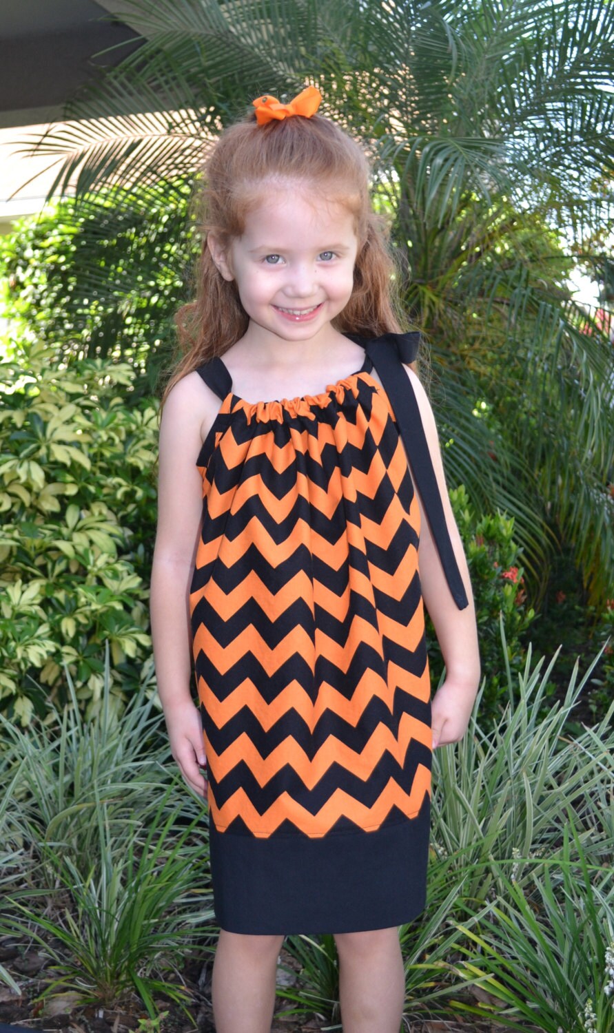 Halloween Dress Pillowcase Dress Orange and Black Etsy