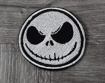 Jack Skellington Aufnäher: Halloween Applikation
