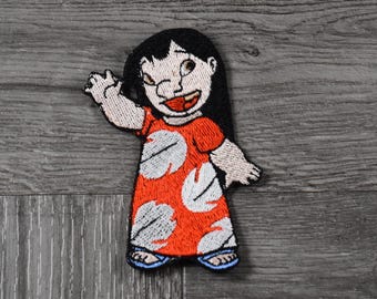 Cute Gift Girl Waving Anime Inspired Iron On Patch Sew Patch Appliqué Iron On Patch DIY Embroidery Patch