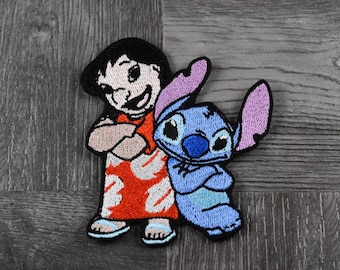 Von Lilo und Stitch inspiriertes Bügelbild: Anime Applikation