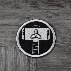 Cute Gift Super Hero Hammer Logo Anime Inspired Iron On Patch Sew Patch Appliqué Iron On Patch DIY Embroidery Patch