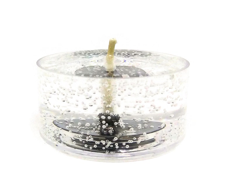 24 Pack of 8 Hour Unscented Clear Tea Light Candles by The Gel Candle Company FREE SHIPPING
