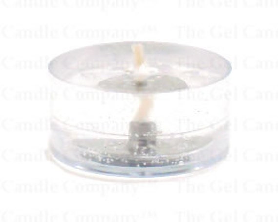 24 Pack of 8 Hour Unscented Clear Tea Light Candles by The Gel Candle Company FREE SHIPPING