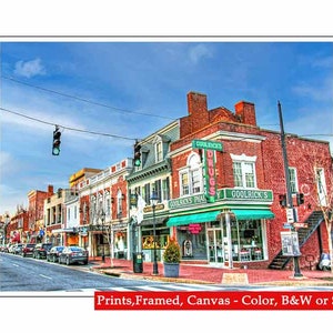 Caroline Street Fredericksburg VA Art Photo Fredericksburg Print Fredericksburg Art Photo Canvas Framed Images by Dave Lynch image 1