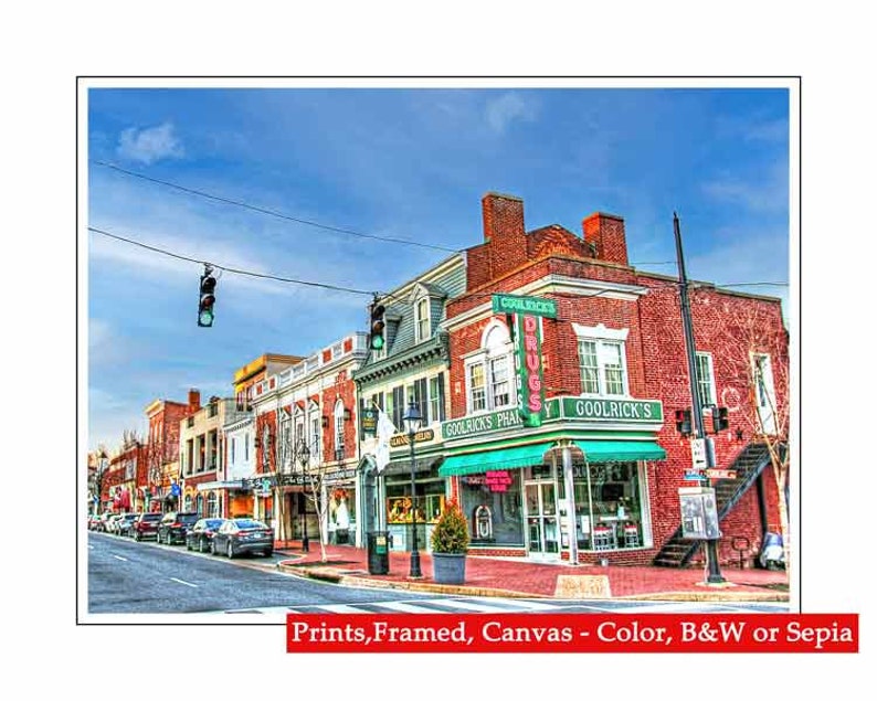 Caroline Street Fredericksburg VA Art Photo Fredericksburg Print Fredericksburg Art Photo Canvas Framed Images by Dave Lynch image 1