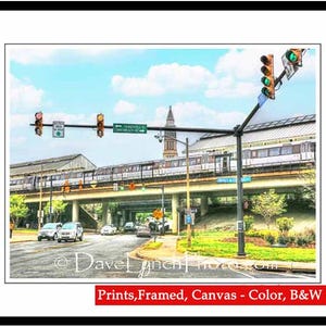 Old Town Alexandria VA Virginia TRAIN BRIDGE King St Alexandria Map Alexandria Art Skyline Art Photo Prints by Dave Lynch