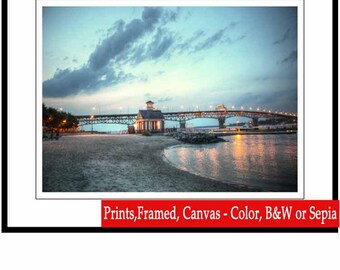 Yorktown Art Photo - Coleman Bridge- York River - Revolutionary War - Gloucester VA -  - Beach -Bay - Art Photography by Dave Lynch