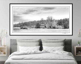 Tobacco Barns - Charlotte County VA - Farm,Barn Art,In Color,Black and White,Vintage Sepia - Fine Art Photography prints by Dave Lynch