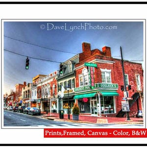 Caroline Street - Fredericksburg VA Art Photo -Fredericksburg  Print - Fredericksburg  Art - Photo- Canvas -Framed - Images by Dave Lynch
