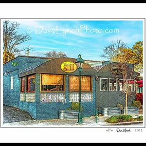 The Grill Restaurant Richmond Virginia Art Map Skyline Photo RVA Richmond Art Richmond Images Richmond Print Richmond Canvas by Dave Lynch image 2