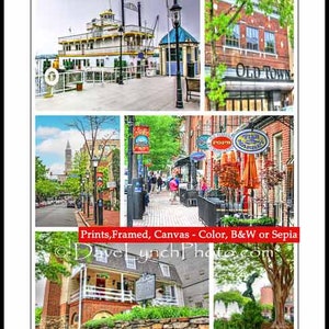 Old Town Alexandria VA Art Photo Collage  King Street Northern VA Virginia Art Photo Map Skyline Fine Art Photography Prints by Dave Lynch