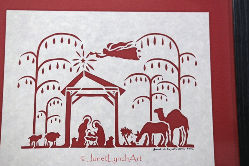 Scherenschnitte christmas trees