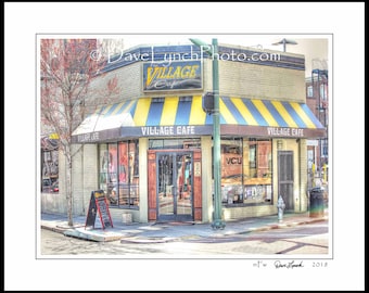 Richmond VA Virginia Village Cafe RVA Richmond Virginia Map Skyline Art Photo Prints Framed Canvas Art Virginia By Dave Lynch