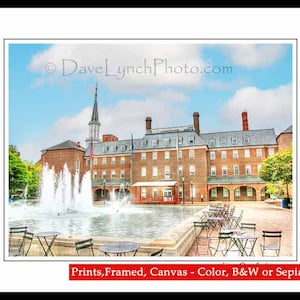 Old Town Alexandria VA Virginia Market Square with City Hall King St Map Skyline Image Canvas Alexandria Art Art Photo Prints by Dave Lynch