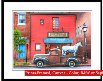 Old Town Alexandria VA Virginia,King St,Hard Times Cafe,Alexandria Map,Alexandria Art,Alexandria image,Alexandria Photo Print by Dave Lynch