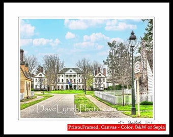 Williamsburg Art Photo Williamsburg Inn Williamsburg Print Williamsburg Map Skyline Art Photography Print by Richmonds Dave Lynch