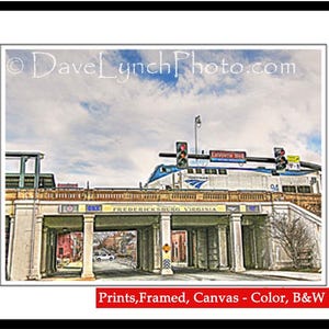 Fredericksburg VA Art Photo - Rail Station Trestle - Fredericksburg VA Art,Canvas,Framed, - Fredericksburg VA Photo Print by Dave Lynch