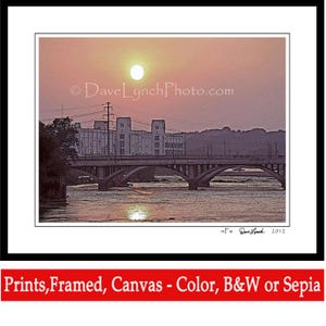 Danville VA Virginia - Sunset On The Dan River - Danville Art,Danville Image,Danville Canvas,Danville Frame - Art Photo Prints by Dave Lynch