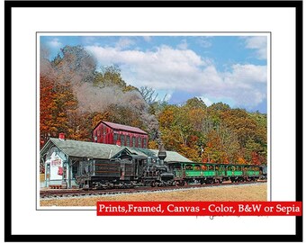 Cass Scenic Railroad,West VA,Cass West Virginia Art,Cass Photography,Cass Train,Cass Print,Cass Framed,Cass Canvas,Art Photo by Janet Lynch