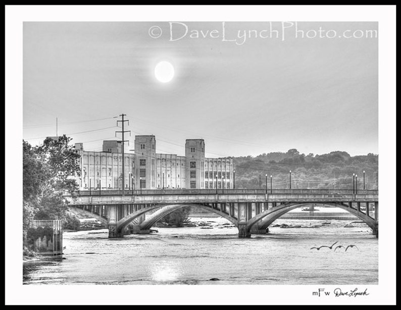 Downtown Danville Virginia Sunset On The Dan River River Walk Trail Geese Ducks Railroad Bridge FineArt Photography by Dave Lynch image 3