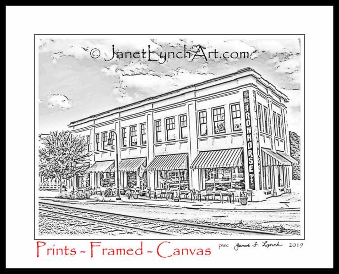 Ashland VA Virginia the Iron Horse Restaurant Ashland Print Etsy