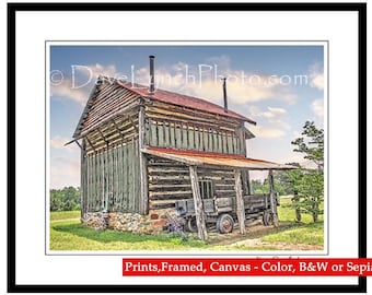 Tobacco Barn - Halifax VA Virginia -  Halifax Map - Farm - Fine Art Photography print by Richmond VA Photographer Dave Lynch - Free Shipping