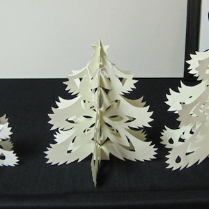 Paper Cutting Christmas Tree(s) - Scherenschnitte - Decorations -S - Med - LG or Set of all 3 sizes - Hand Paper Cutting Art By Janet Lynch