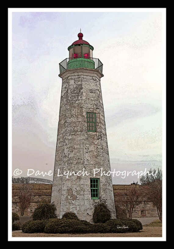 Old Point Comfort Lighthouse Hampton Va Fine Art Etsy