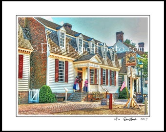 Williamsburg - King's Arms Tavern - Williamsburg Art - Williamsburg print -Maps -Williamsburg Art Photo Prints by Dave Lynch -