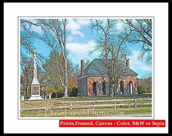 Hanover VA Courthouse,Hanover County VA,Hanover Art,Hanover Images,Hanover Print,Skyline,Map,Frame,Hanover Framed  - Art Photo by Dave Lynch