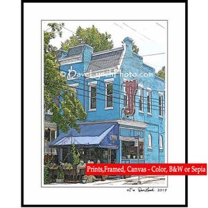 Richmond Virginia Art Photo - Curbside Cafe - RVA - Richmond Art - Richmond Images - Richmond Print -  - Richmond Canvas - by Dave Lynch,RVA