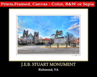 Richmond Va,J.E.B. Stuart Monument,Richmond Virginia,RVA.Richmond Art,Richmond Map,Richmond Print,Framed,Canvas,Photography By Dave Lynch