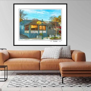 The Grill Restaurant Richmond Virginia Art Map Skyline Photo RVA Richmond Art Richmond Images Richmond Print Richmond Canvas by Dave Lynch image 3