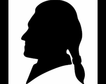 Thomas Jefferson Silhouette - Scherenschnitte - Hand Paper Cutting Art Signed By Janet Lynch -5x7 Frame Included