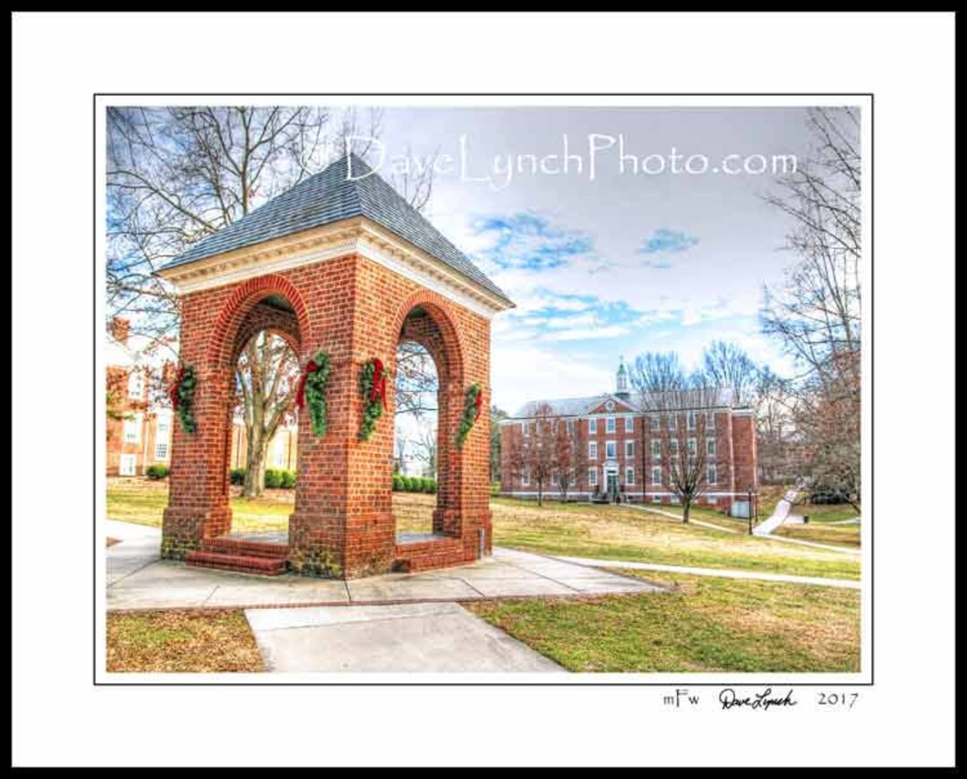Farmville VA Art Photo Hampden Sydney College cushing Hall Bell Tower