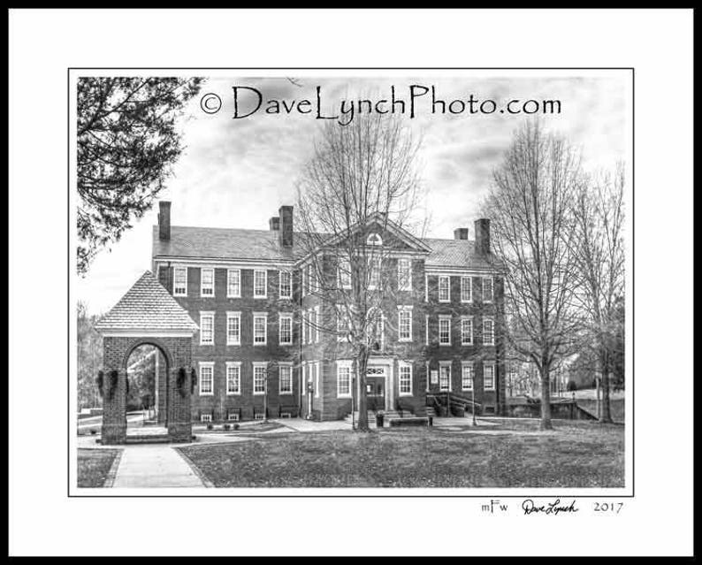 Farmville VA Art Photo Hampden Sydney College Bell Tower Morton Hall in