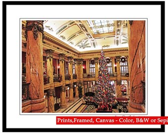Jefferson Hotel Christmas Tree - Richmond VA Prints Art - Richmond Images - Richmond Canvas - Richmond  - Photo Print  by Dave Lynch