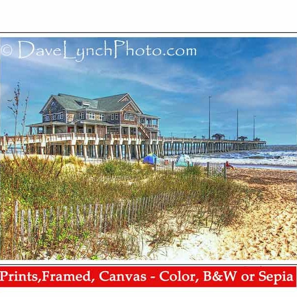 OBX Jennettes Pier - Nags Head NC North Carolina - Outer Banks - Beach Decor - Nautical - Art Prints by Richmond VA Photog Dave Lynch