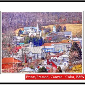 Monterey VA Virginia,Highland County VA,Mountains,Maple Syrup Festival,Map,Skyline,Fine Art Photography print by Dave Lynch