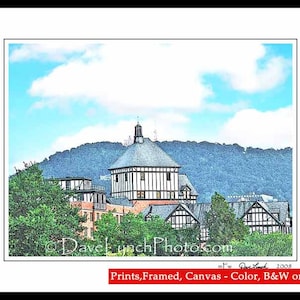 Hotel Roanoke  - Roanoke VA Virginia - Skyline Map Mill Mountain Star Fine Art Photography Prints Canvas Framed by Dave Lynch