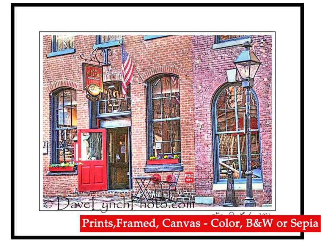 Richmond VA Art Photo,richmond Virginia,sam Miller's Restaurant,map ...