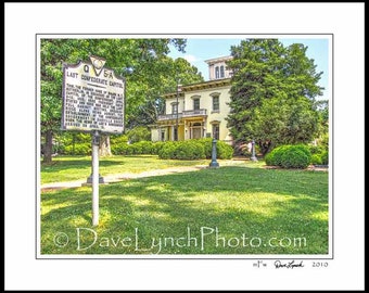 Danville Virginia,Last Capital Confederacy,Civil War,Confederate,Sutherlin Mansion,Danville Art,Danville Prints,Danville Image by Dave Lynch