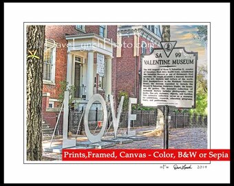 Richmond Va,RVa,Richmond Virginia Art Photo - Valentine Museum - VA Love Sign - Richmond Map - Richmond Skyline - Prints,by Dave Lynch,RVA