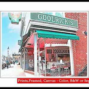 Goolricks Caroline Street Fredericksburg VA Art Photo Fredericksburg  Print Fredericksburg  Map Canvas Skyline Framed Images by Dave Lynch