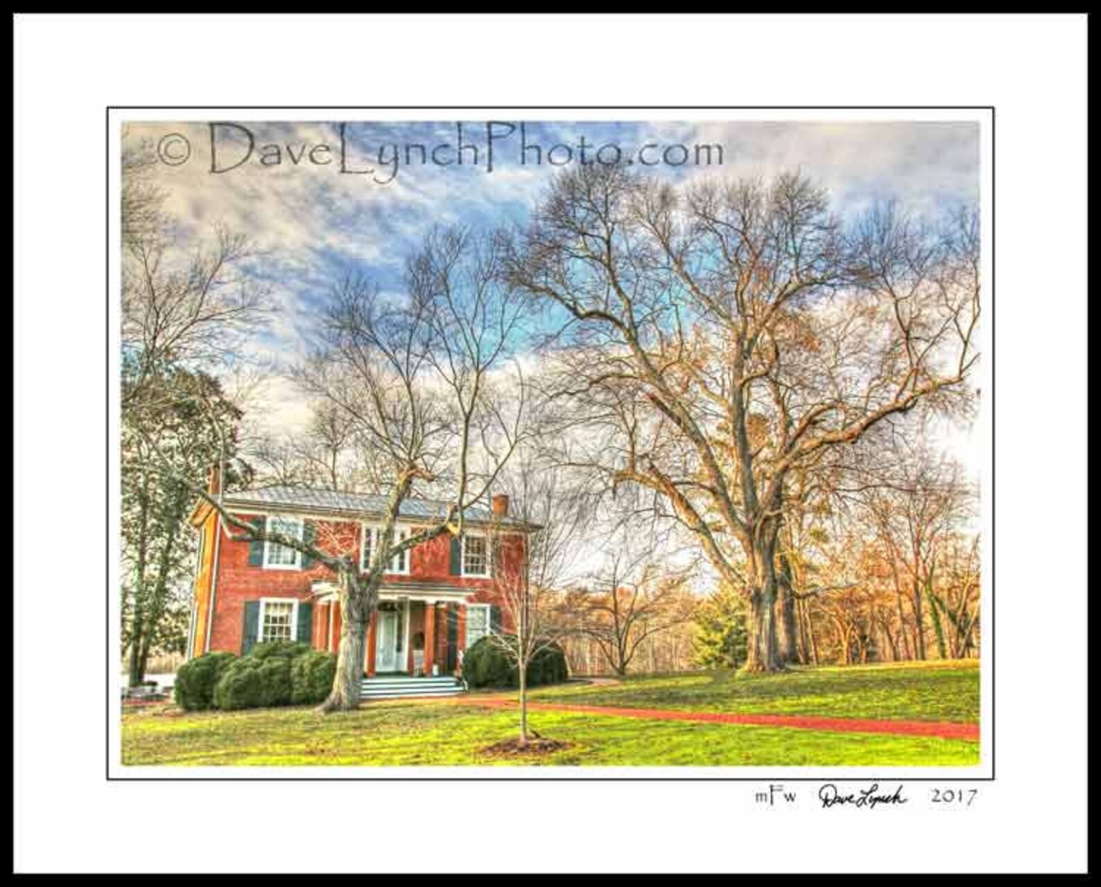 Farmville VA Art Photo Hampden Sydney College Hampden House in Color