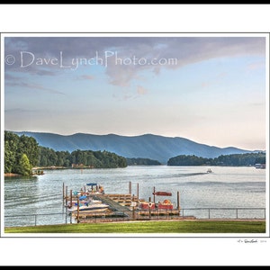 Bedford Art Photo VA - Smith Mountain Lake - Sailing - Fishing - Sunset - Nautical Decor - Mariners - Art Photography Print by Dave Lynch
