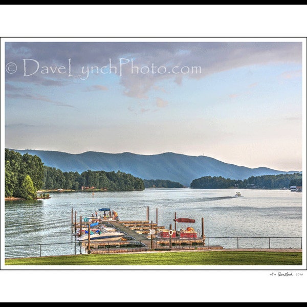 Bedford Art Photo VA - Smith Mountain Lake - Sailing - Fishing - Sunset - Nautical Decor - Mariners - Art Photography Print by Dave Lynch