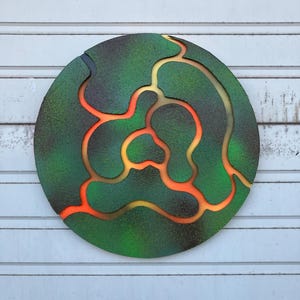 Original Upcycled Mixed Media Art - &quot;Molten Beneath&quot;