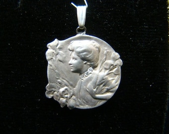 Sterling Silver Art Nouveau style pendant